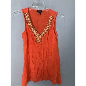 ALYX  sheer sleeveless blouse with v neck and wooden beaded detail beachy boho